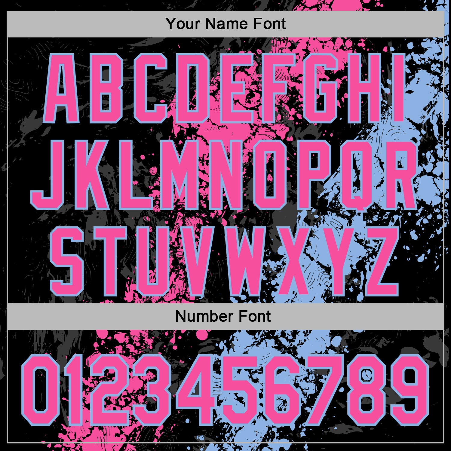 Custom Stitched Black Pink-Light Blue Splash Sports Pullover Sweatshirt Hoodie