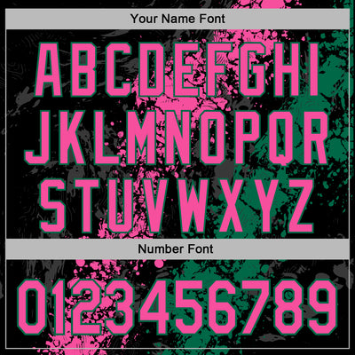 Custom Stitched Black Pink-Kelly Green Splash Sports Pullover Sweatshirt Hoodie