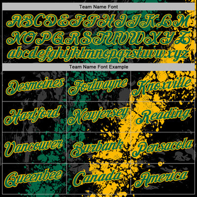 Custom Stitched Black Kelly Green-Gold Splash Sports Pullover Sweatshirt Hoodie
