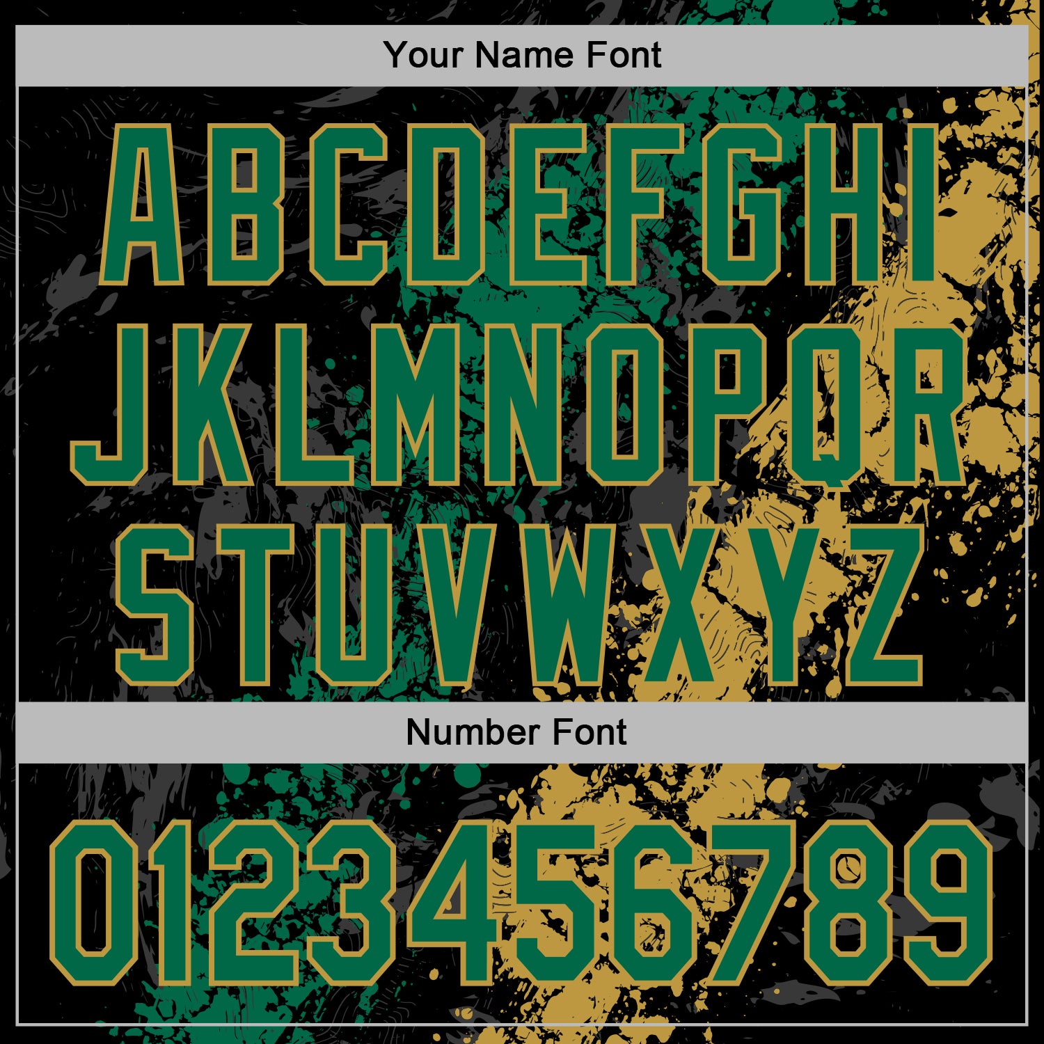 Custom Stitched Black Kelly Green-Old Gold Splash Sports Pullover Sweatshirt Hoodie