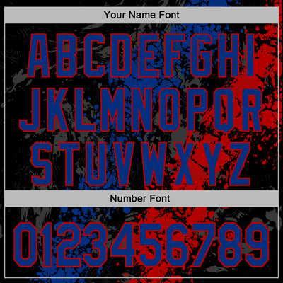 Custom Stitched Black Royal-Red Splash Sports Pullover Sweatshirt Hoodie