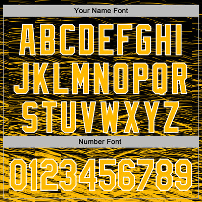 Custom Stitched Black Gold-White Line Sports Pullover Sweatshirt Hoodie