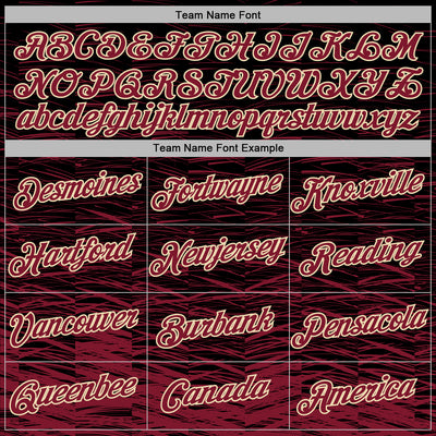 Custom Stitched Black Crimson-Cream Line Sports Pullover Sweatshirt Hoodie