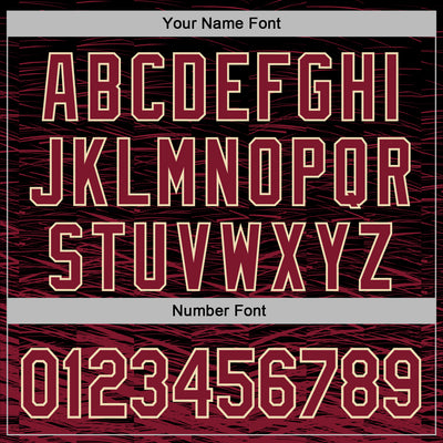 Custom Stitched Black Crimson-Cream Line Sports Pullover Sweatshirt Hoodie