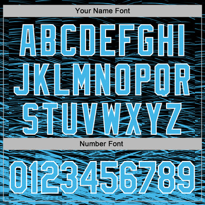 Custom Stitched Black Sky Blue-White Line Sports Pullover Sweatshirt Hoodie