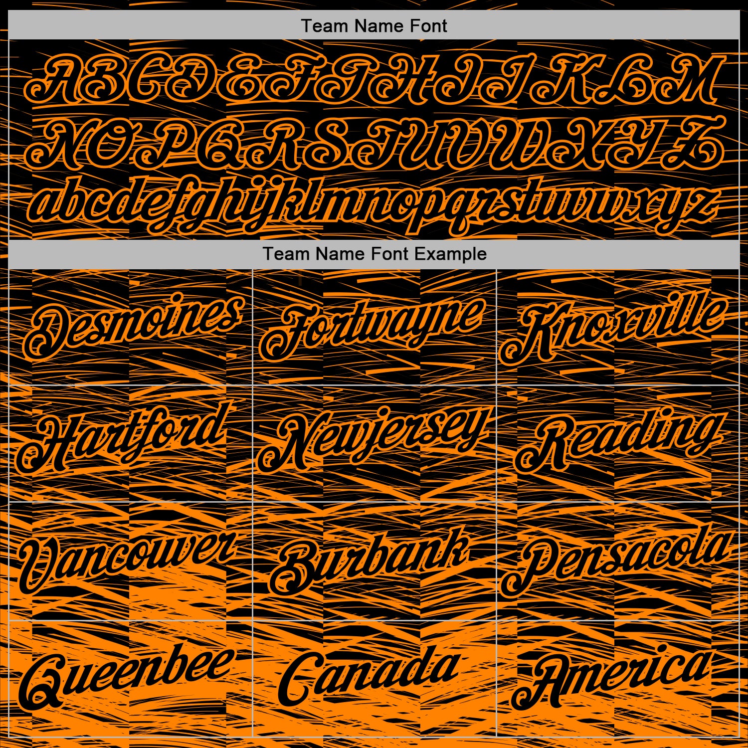 Custom Stitched Black Bay Orange Line Sports Pullover Sweatshirt Hoodie