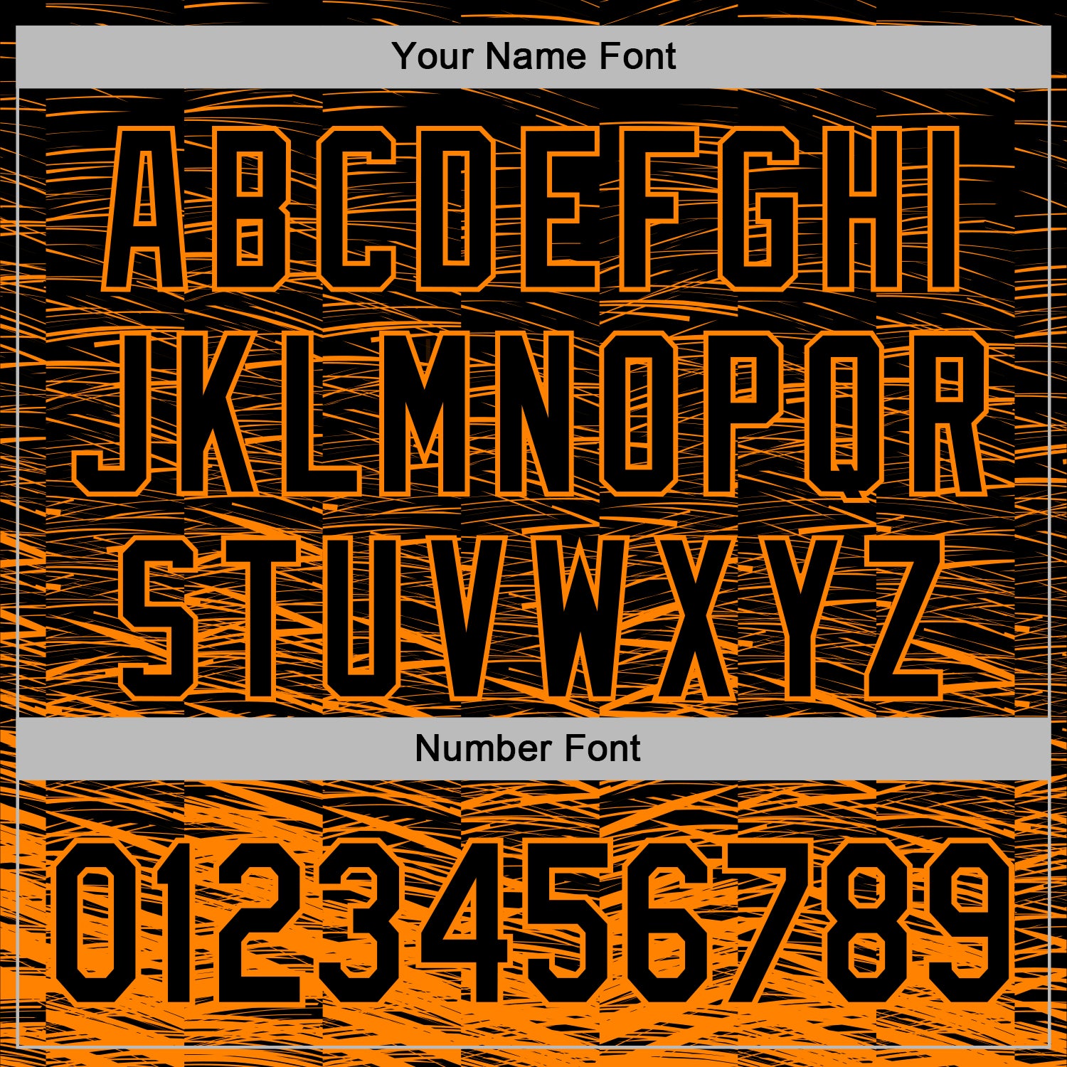 Custom Stitched Black Bay Orange Line Sports Pullover Sweatshirt Hoodie