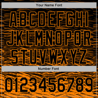 Custom Stitched Black Bay Orange Line Sports Pullover Sweatshirt Hoodie