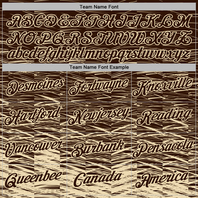 Custom Stitched Brown Cream Line Sports Pullover Sweatshirt Hoodie