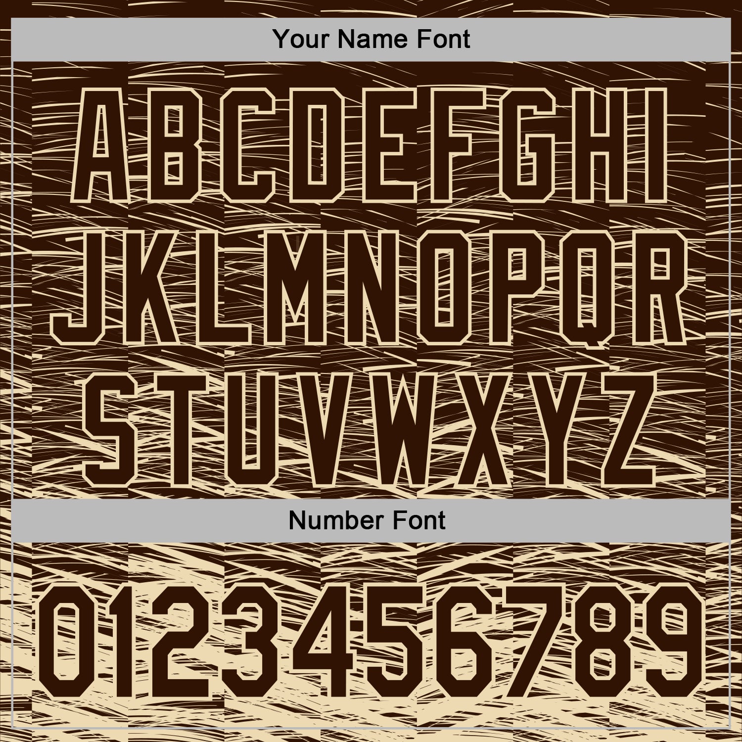 Custom Stitched Brown Cream Line Sports Pullover Sweatshirt Hoodie