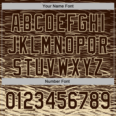 Custom Stitched Brown Cream Line Sports Pullover Sweatshirt Hoodie