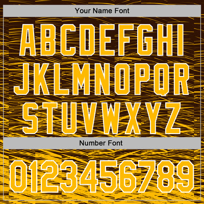 Custom Stitched Brown Gold-White Line Sports Pullover Sweatshirt Hoodie