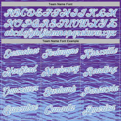 Custom Stitched Purple Light Blue-White Line Sports Pullover Sweatshirt Hoodie