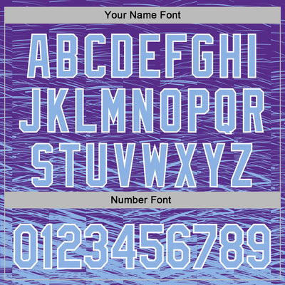 Custom Stitched Purple Light Blue-White Line Sports Pullover Sweatshirt Hoodie