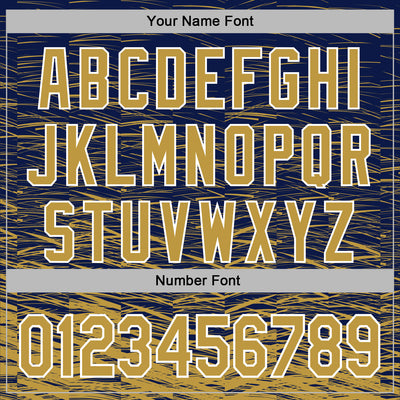 Custom Stitched Navy Old Gold-White Line Sports Pullover Sweatshirt Hoodie