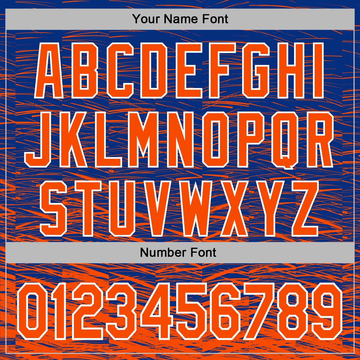 Custom Stitched Royal Orange-White Line Sports Pullover Sweatshirt Hoodie