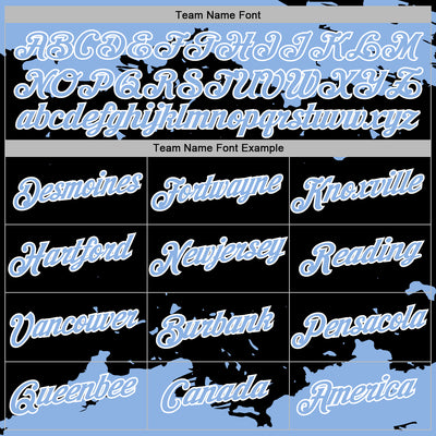 Custom Stitched Black Light Blue-White Fragment Pattern Sports Pullover Sweatshirt Hoodie