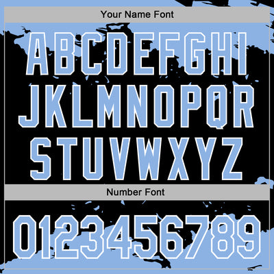 Custom Stitched Black Light Blue-White Fragment Pattern Sports Pullover Sweatshirt Hoodie