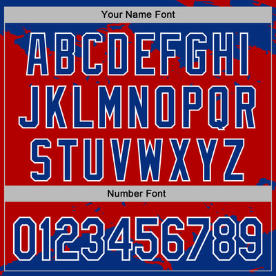 Custom Stitched Red Royal-White Fragment Pattern Sports Pullover Sweatshirt Hoodie