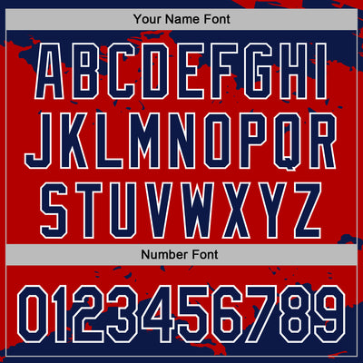 Custom Stitched Red Navy-White Fragment Pattern Sports Pullover Sweatshirt Hoodie