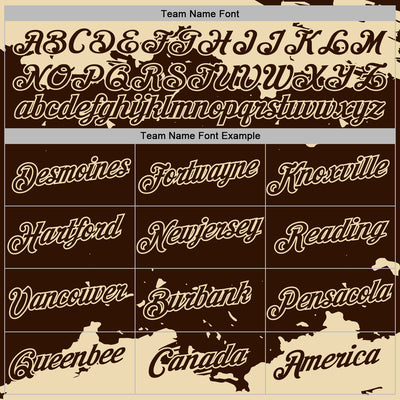 Custom Stitched Brown Cream Fragment Pattern Sports Pullover Sweatshirt Hoodie