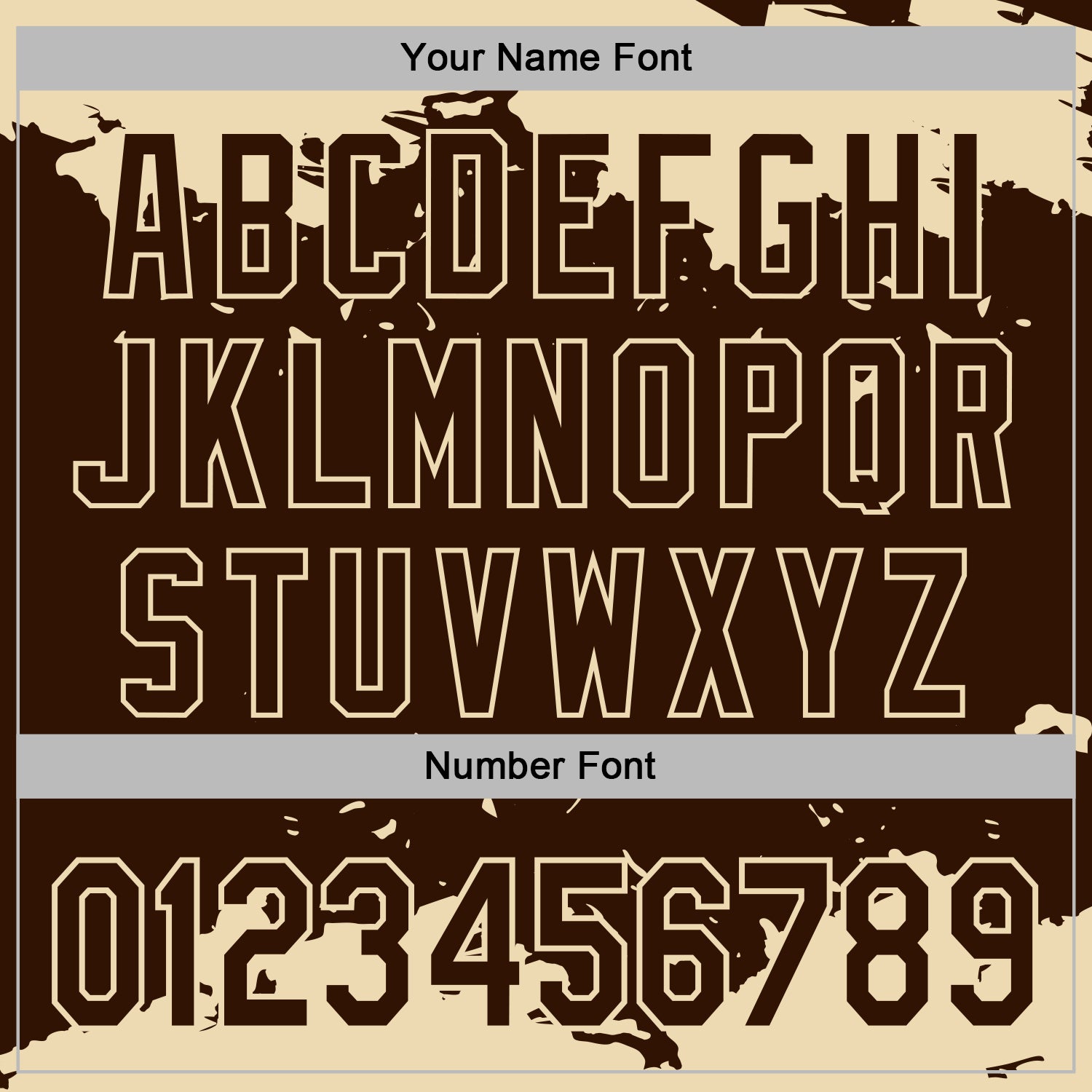 Custom Stitched Brown Cream Fragment Pattern Sports Pullover Sweatshirt Hoodie