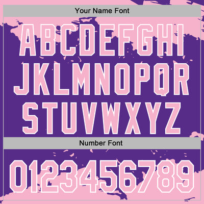 Custom Stitched Purple Light Pink-White Fragment Pattern Sports Pullover Sweatshirt Hoodie