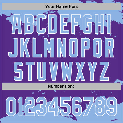 Custom Stitched Purple Light Blue-White Fragment Pattern Sports Pullover Sweatshirt Hoodie