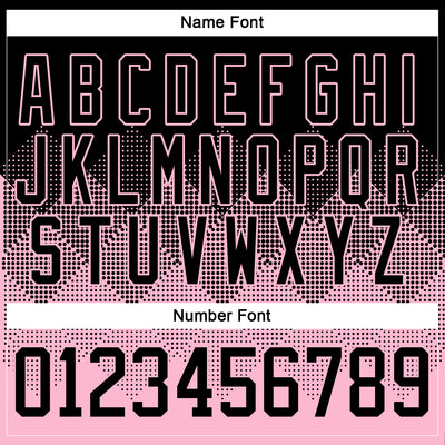 Custom Black Light Pink-White 3D Pattern Gradient Square Shapes Hockey Lace Neck Jersey