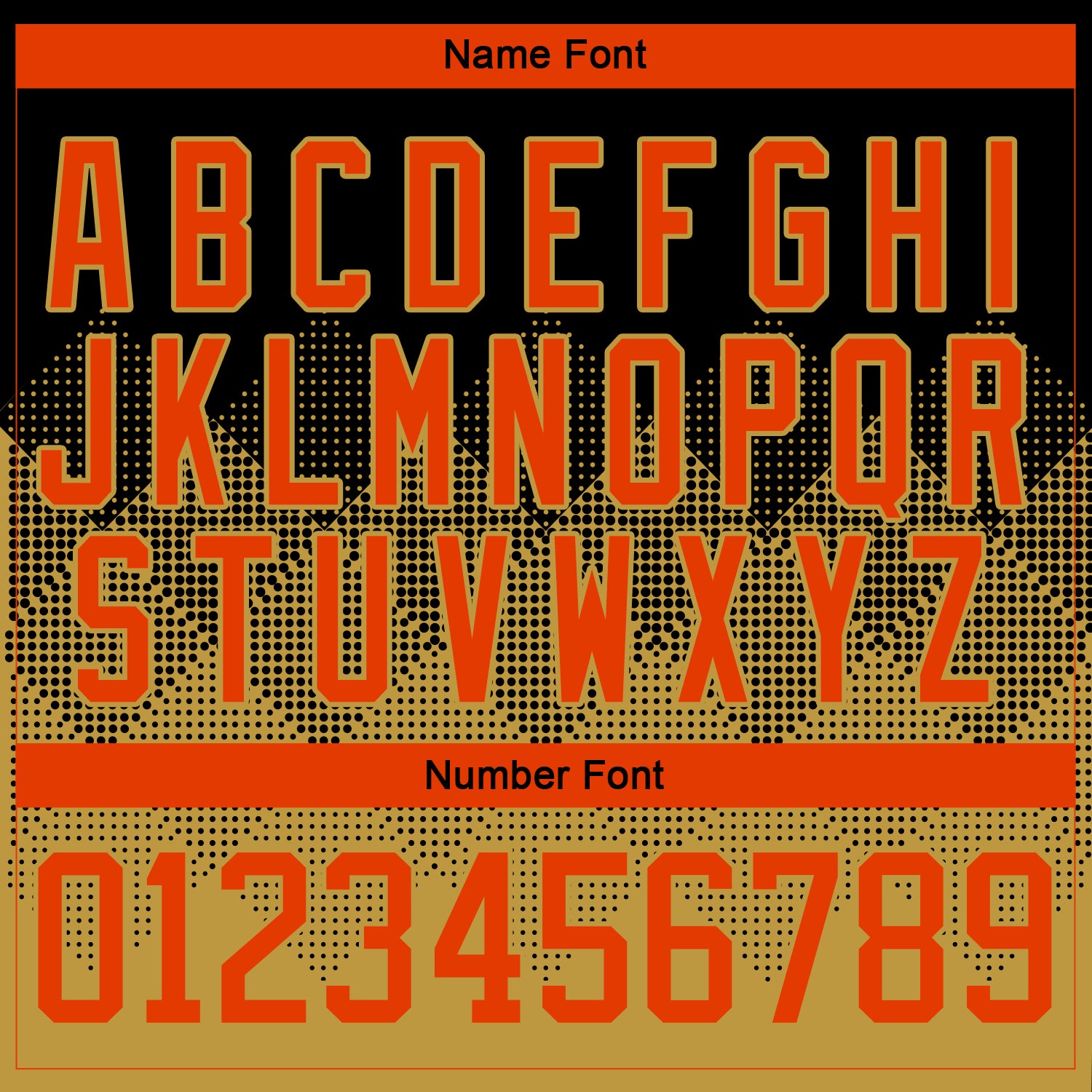 Custom Black Orange-Old Gold 3D Pattern Gradient Square Shapes Hockey Lace Neck Jersey