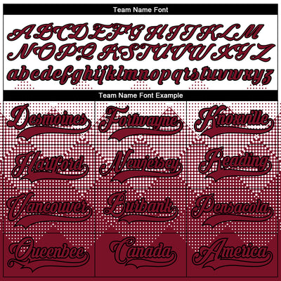 Custom White Crimson-Black 3D Pattern Gradient Square Shapes Hockey Lace Neck Jersey