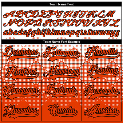 Custom White Orange-Black 3D Pattern Gradient Square Shapes Hockey Lace Neck Jersey