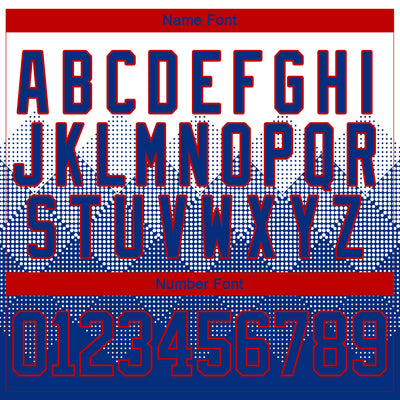 Custom White Royal-Red 3D Pattern Gradient Square Shapes Hockey Lace Neck Jersey