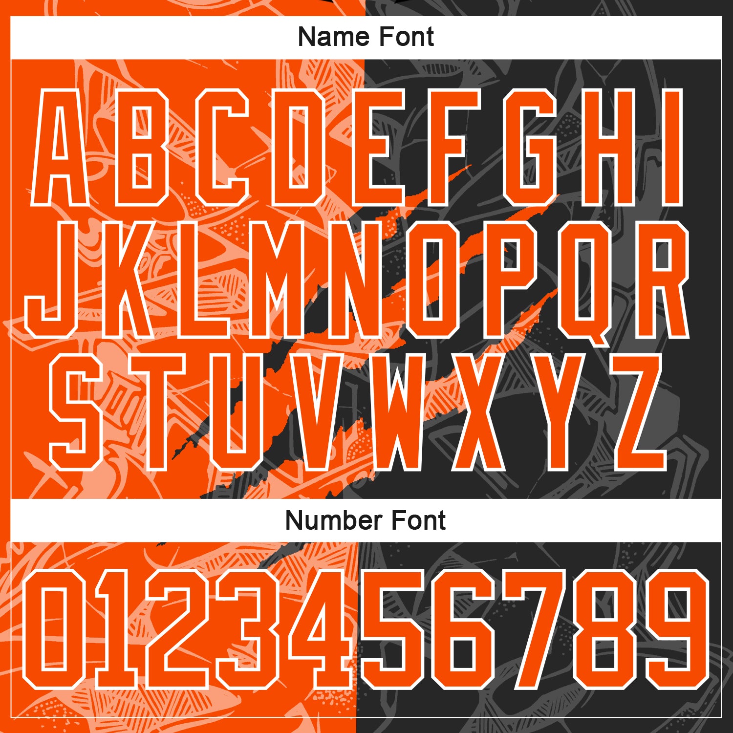 Custom Black Orange-White 3D Pattern Gradient Fashion Scratch Hockey Lace Neck Jersey