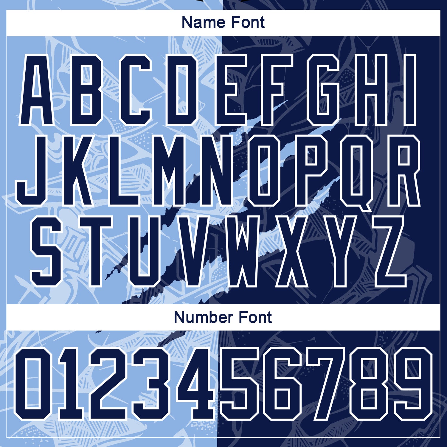 Custom Navy Light Blue-White 3D Pattern Gradient Fashion Scratch Hockey Lace Neck Jersey