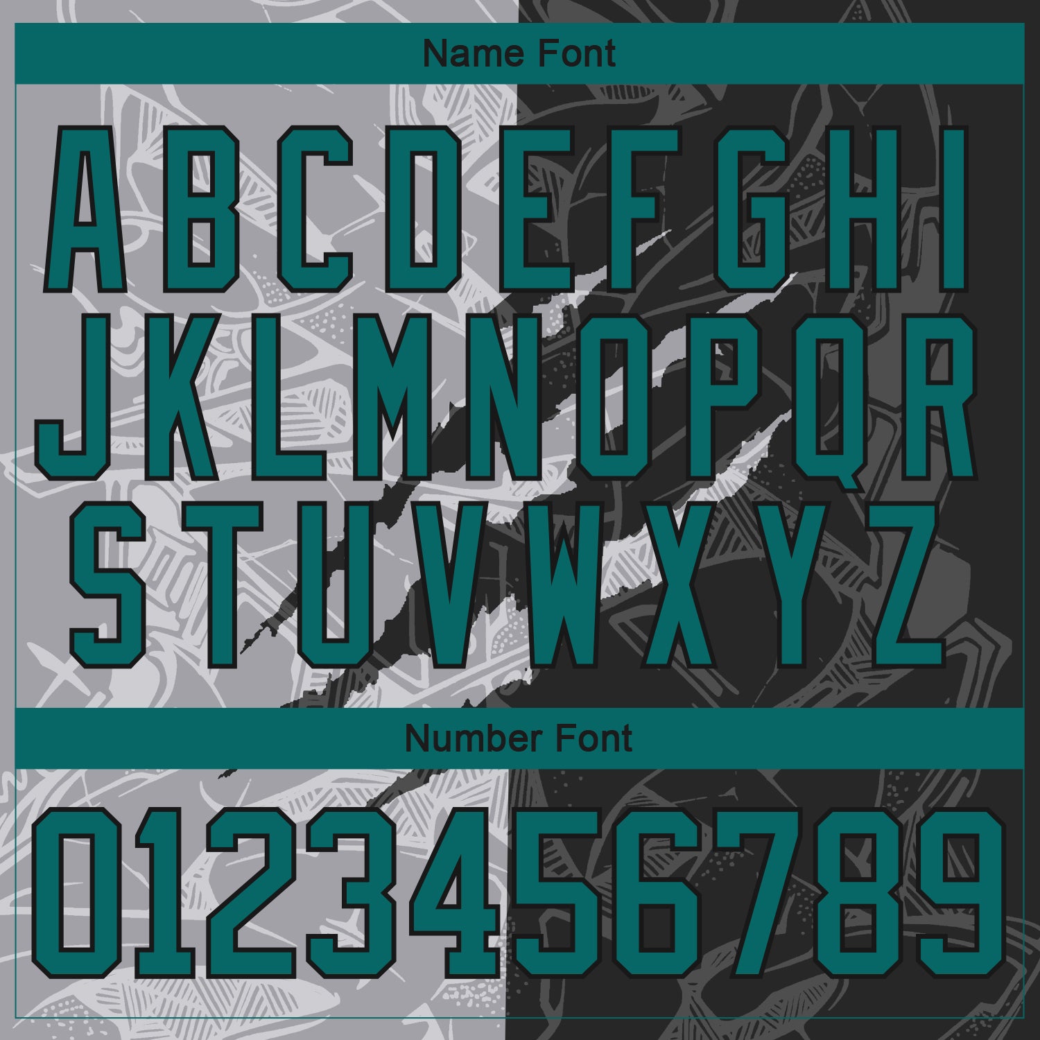 Custom Black Teal-Gray 3D Pattern Gradient Fashion Scratch Hockey Lace Neck Jersey