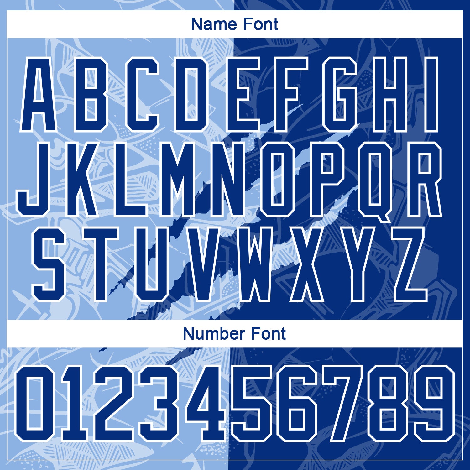 Custom Royal Light Blue-White 3D Pattern Gradient Fashion Scratch Hockey Lace Neck Jersey