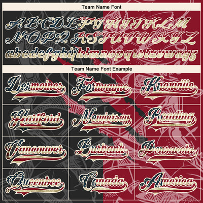 Custom Black Vintage USA Flag Crimson-Cream 3D Pattern Gradient Fashion Scratch Hockey Lace Neck Jersey