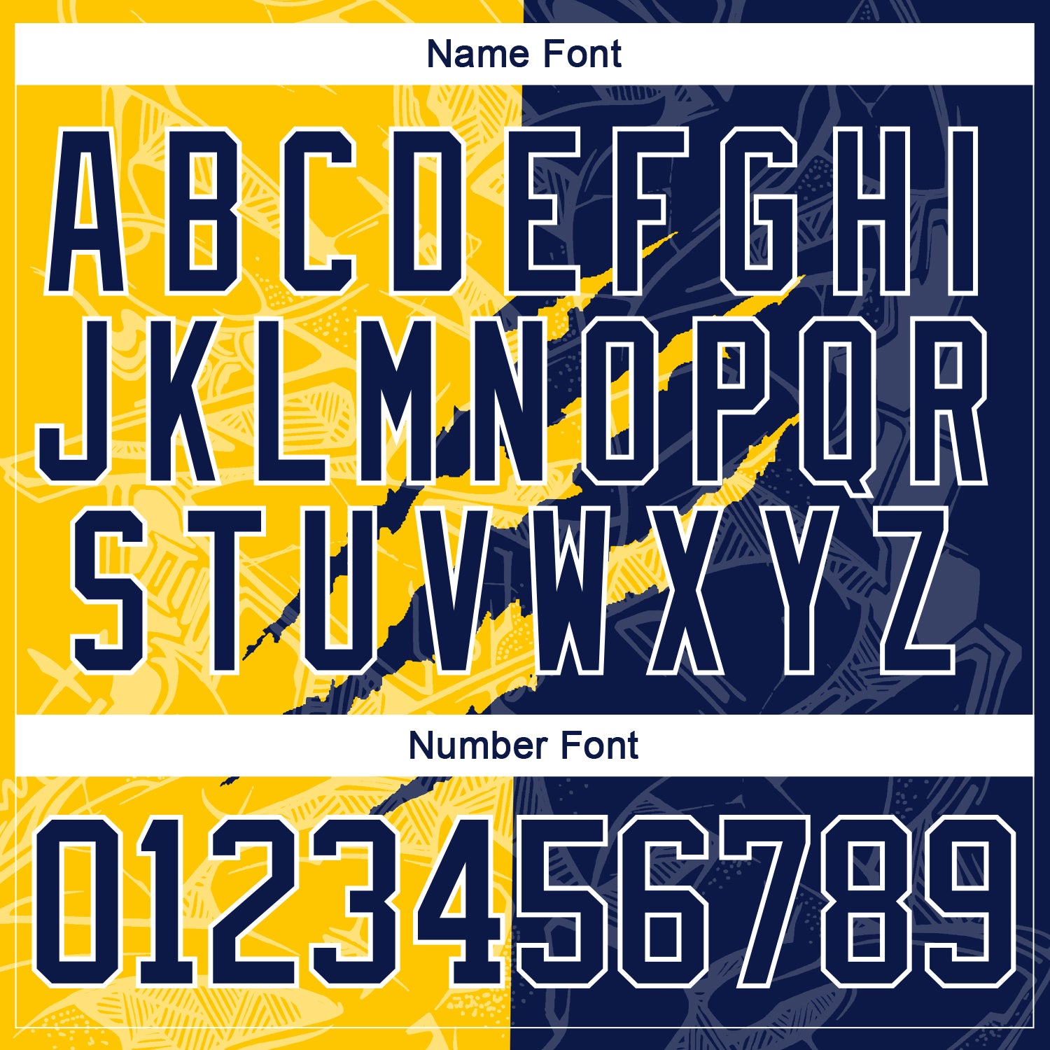 Custom Navy Yellow-White 3D Pattern Gradient Fashion Scratch Hockey Lace Neck Jersey