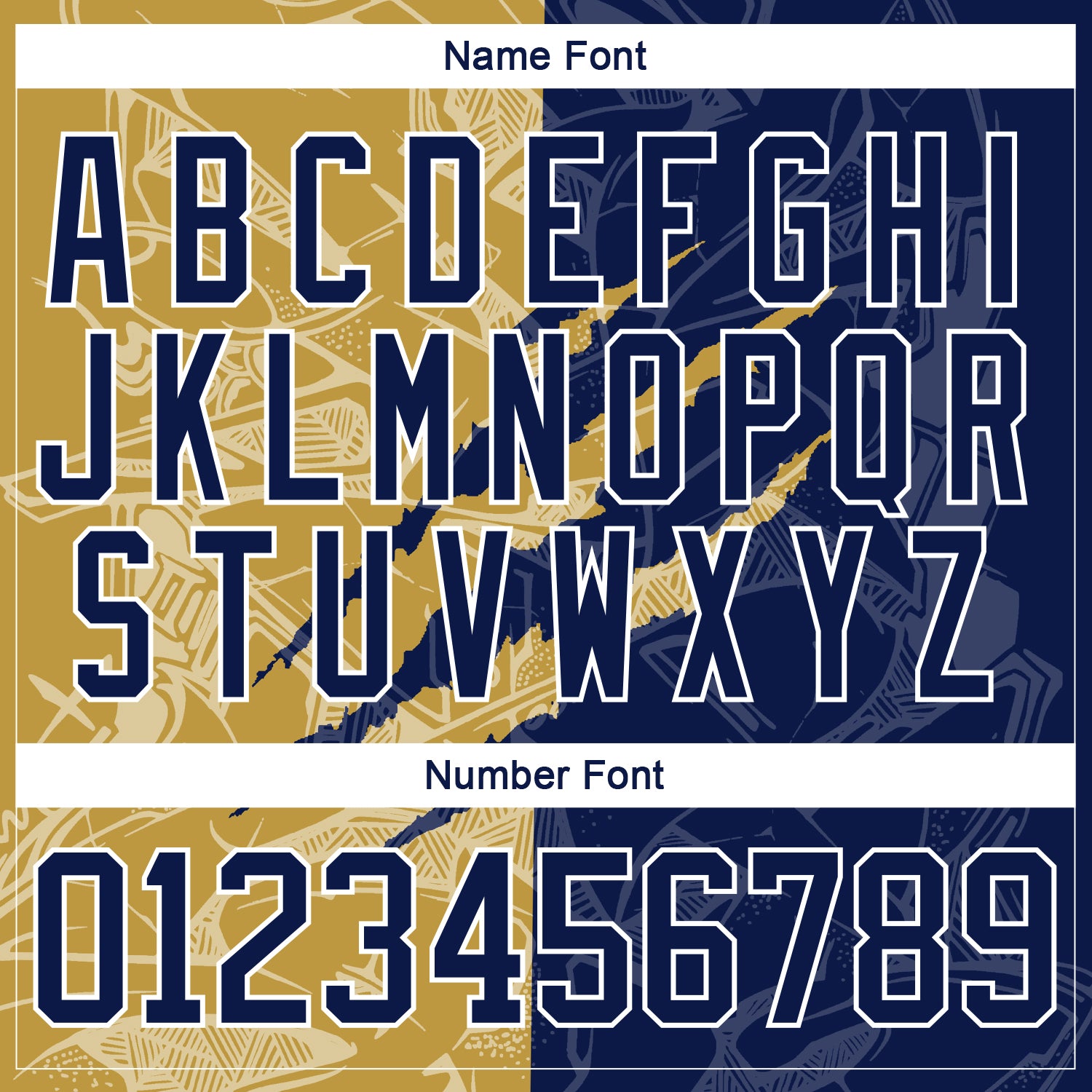 Custom Navy Old Gold-White 3D Pattern Gradient Fashion Scratch Hockey Lace Neck Jersey