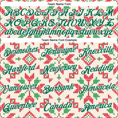Custom Stitched City Cream Kelly Green-White 3D Christmas Sports Pullover Sweatshirt Hoodie