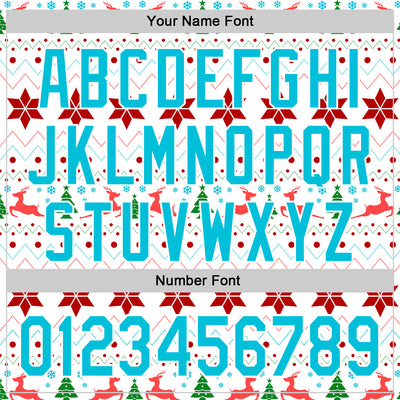 Custom Stitched White Lakes Blue-White 3D Christmas Ugly Sweater Sports Pullover Sweatshirt Hoodie