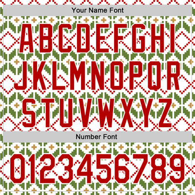 Custom Stitched White Red-White 3D Christmas Ugly Sweater Sports Pullover Sweatshirt Hoodie