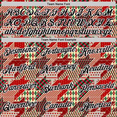 Custom Stitched Red Black-White 3D Christmas Houndstooth Sports Pullover Sweatshirt Hoodie