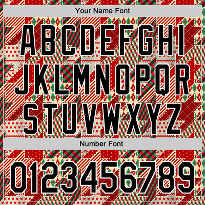 Custom Stitched Red Black-White 3D Christmas Houndstooth Sports Pullover Sweatshirt Hoodie