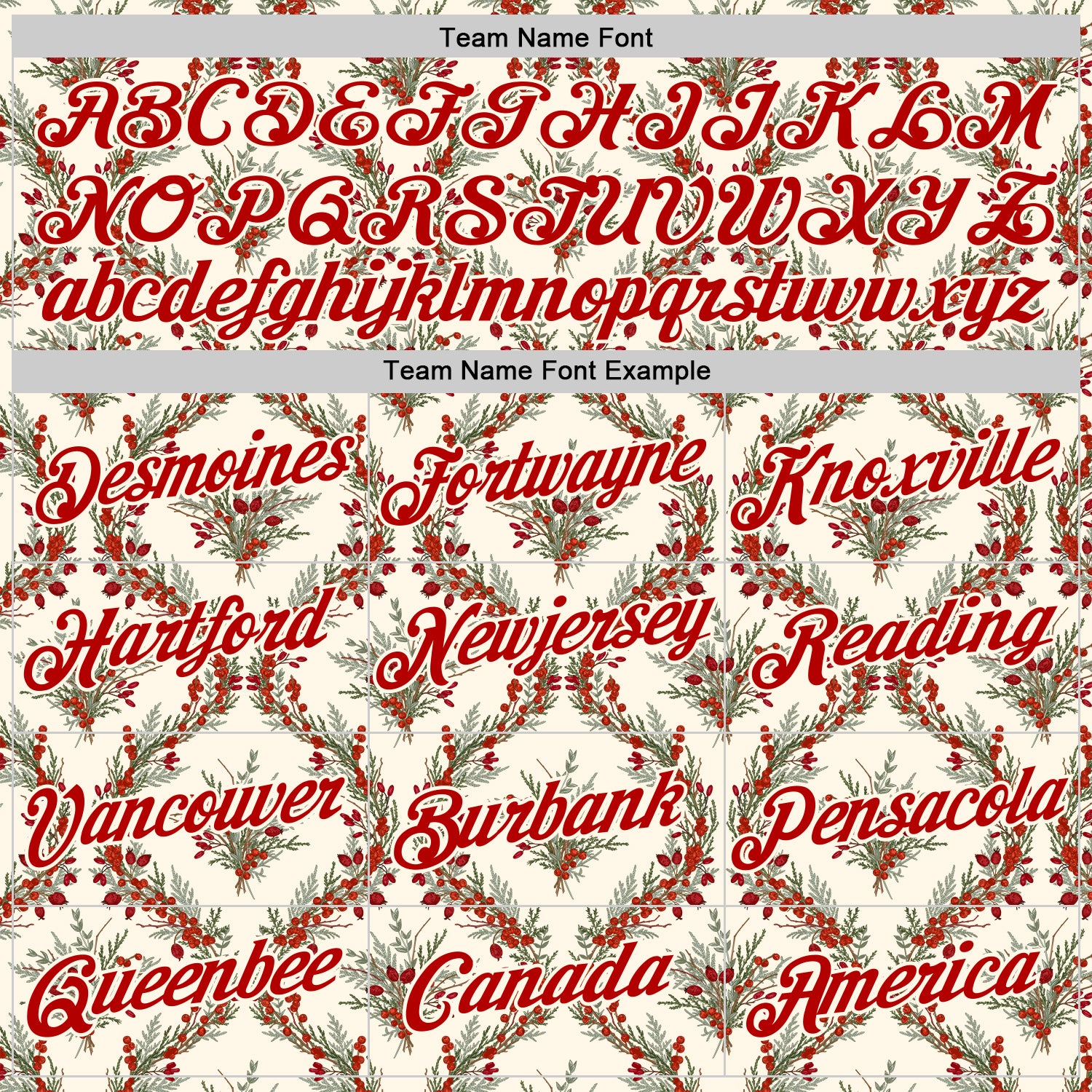 Custom Stitched Cream Red-Cream 3D Christmas Damask Floral Sports Pullover Sweatshirt Hoodie