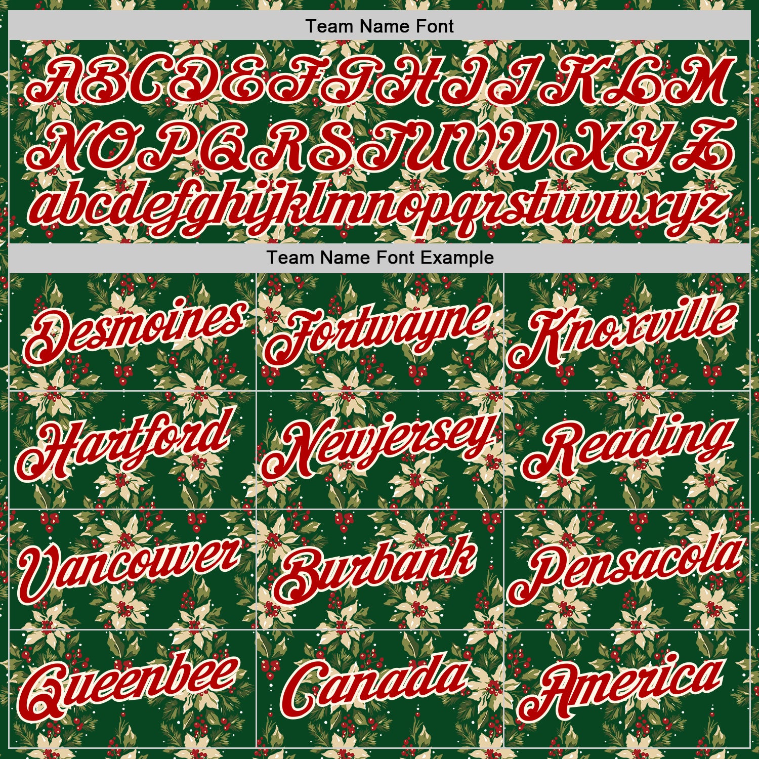 Custom Stitched Green Red-Cream 3D Christmas Floral Sports Pullover Sweatshirt Hoodie