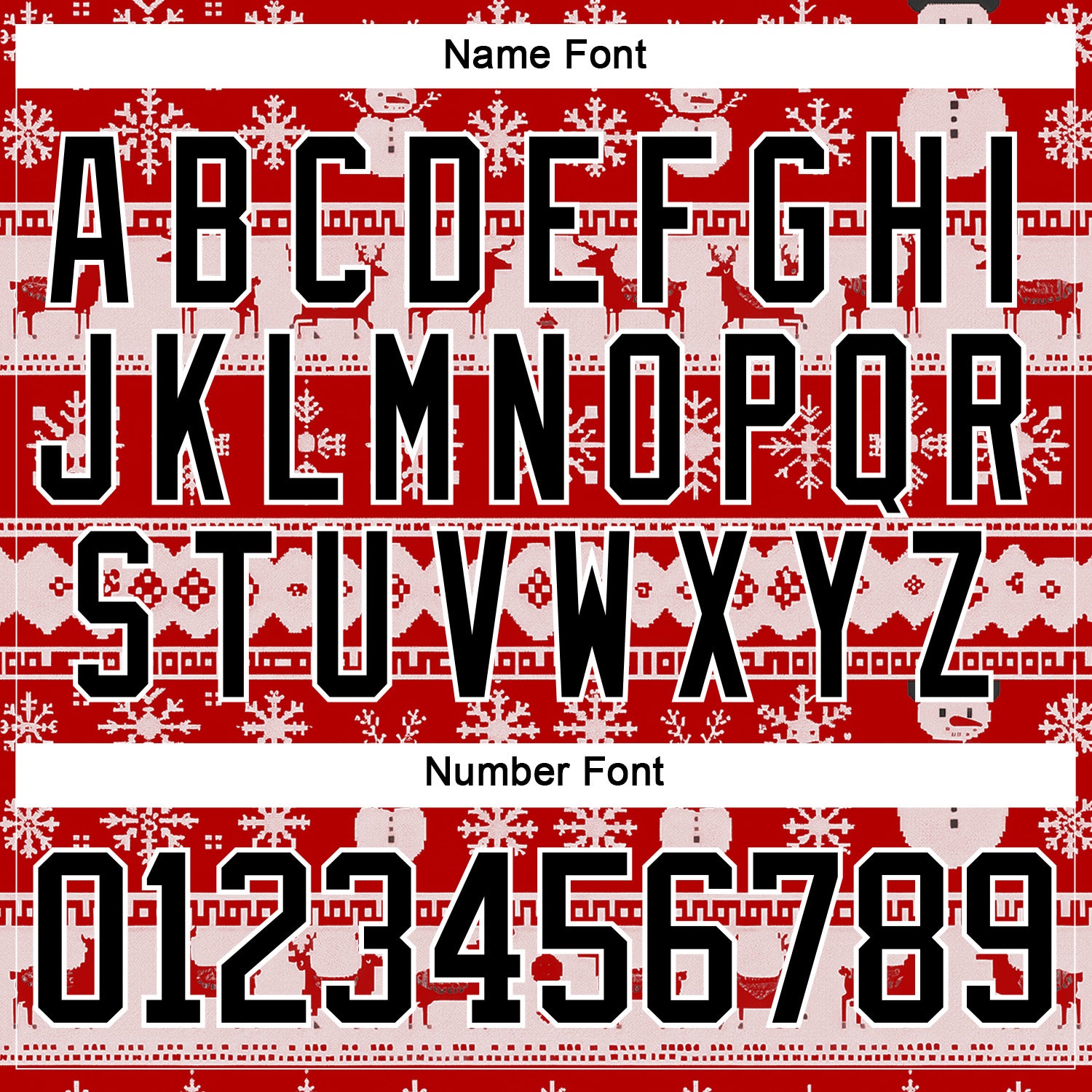 Custom Red Black-White 3D Christmas Ugly Sweater Hockey Lace Neck Jersey