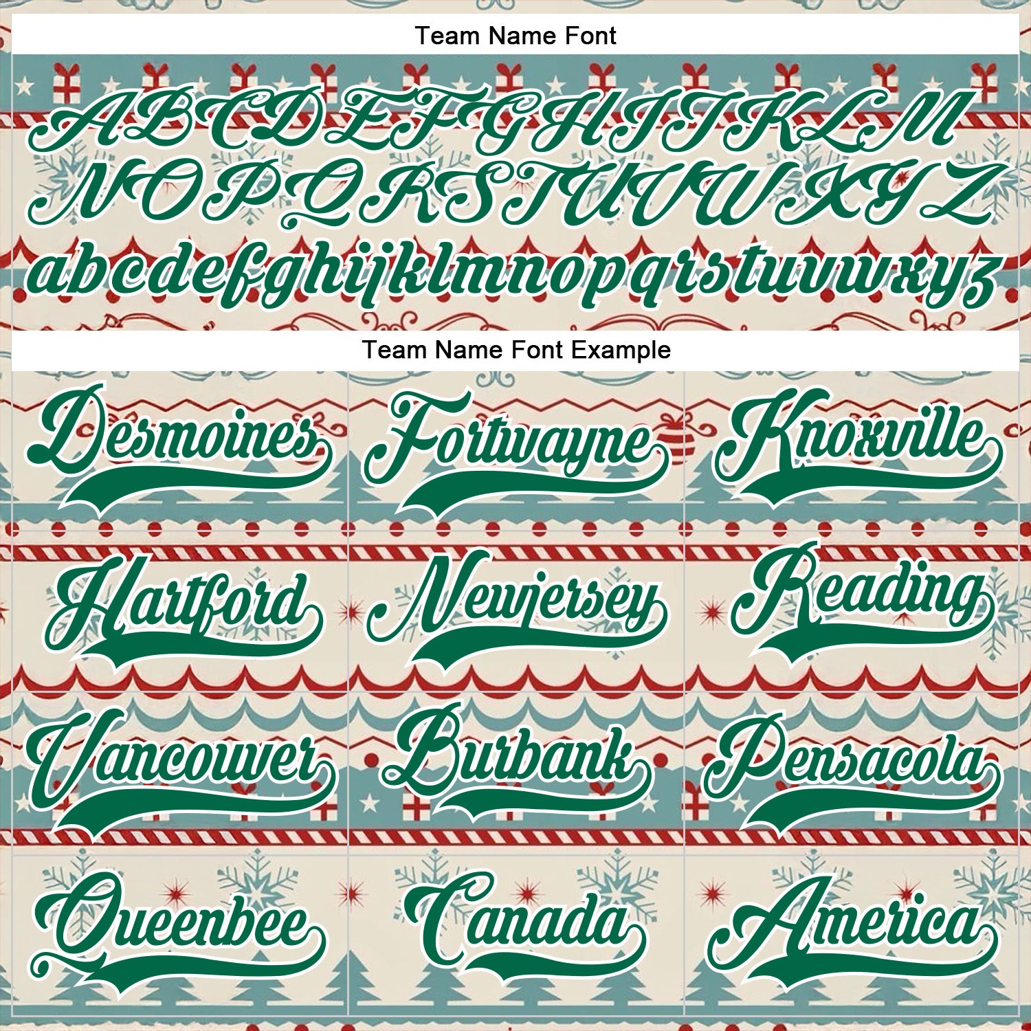 Custom Red Kelly Green-White 3D Christmas Ugly Sweater Hockey Lace Neck Jersey