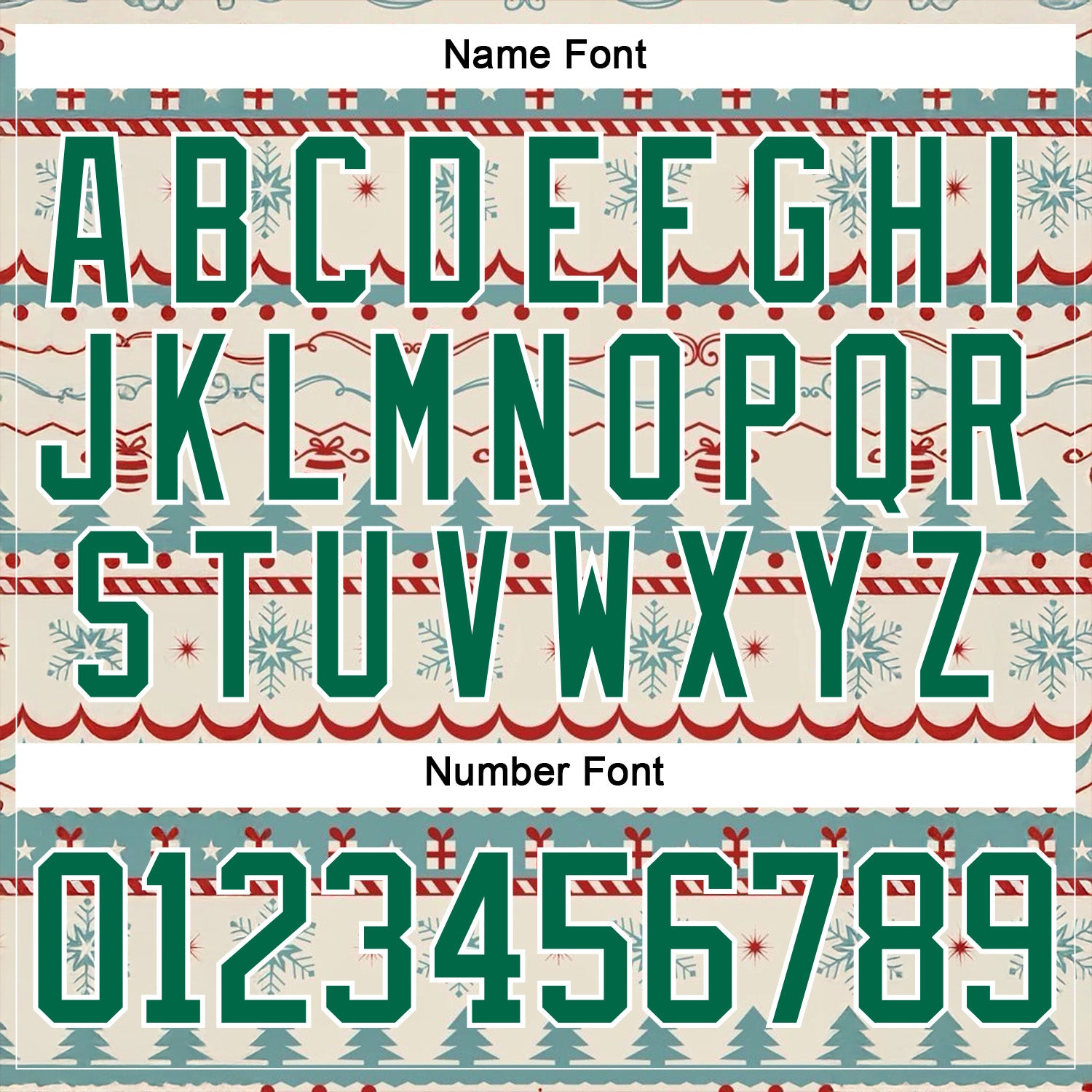 Custom Red Kelly Green-White 3D Christmas Ugly Sweater Hockey Lace Neck Jersey